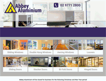 Tablet Screenshot of abbeyaluminium.com.au